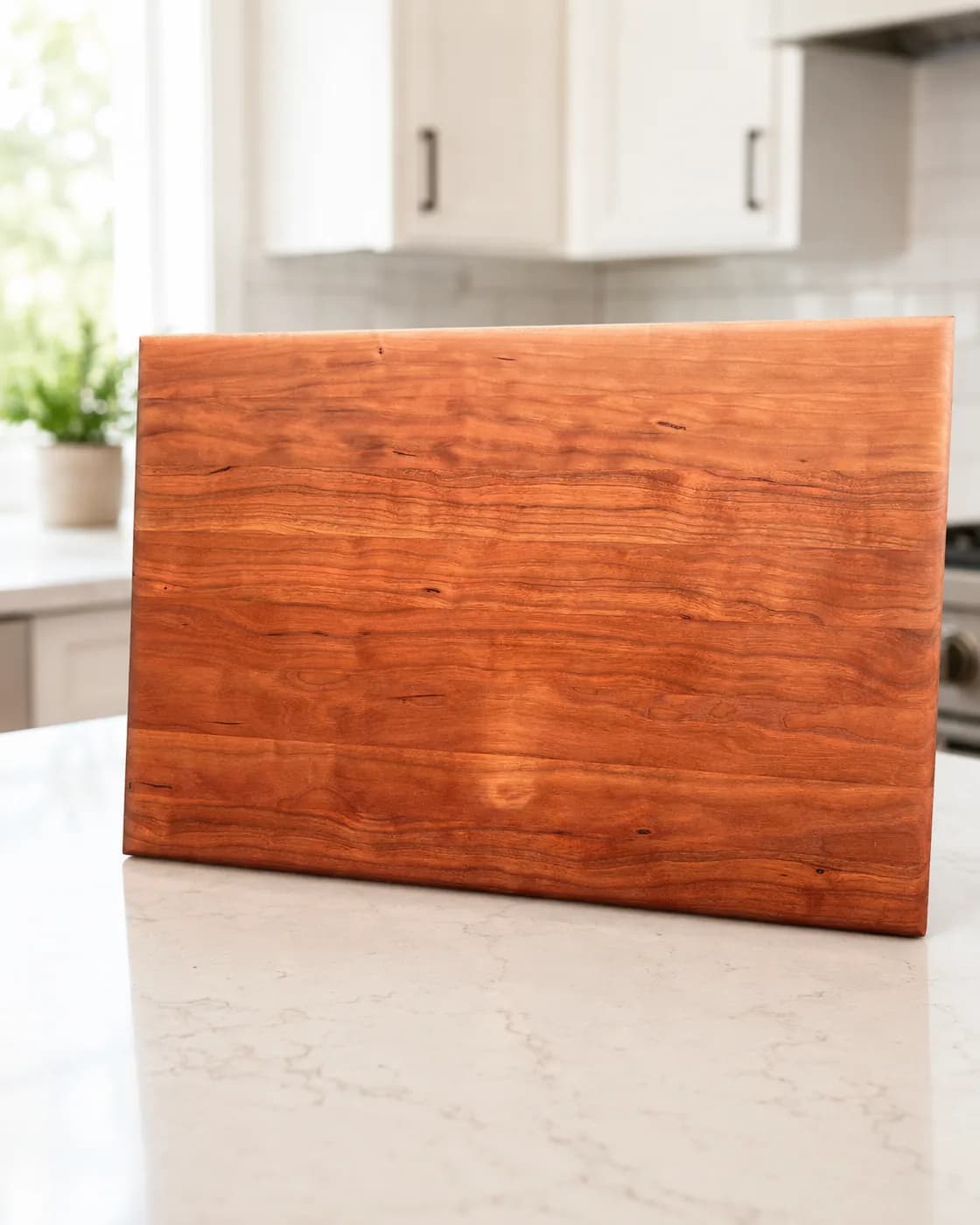 The Westwood — cherry board engraved with an address